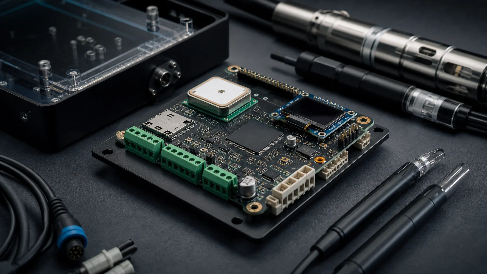 Embedded environmental sensing hardware and water-quality probes